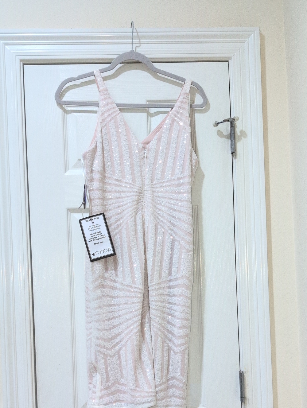 NIGHTWAY Sequin Mesh Dress Geometric Sequin Mini Dress NWT